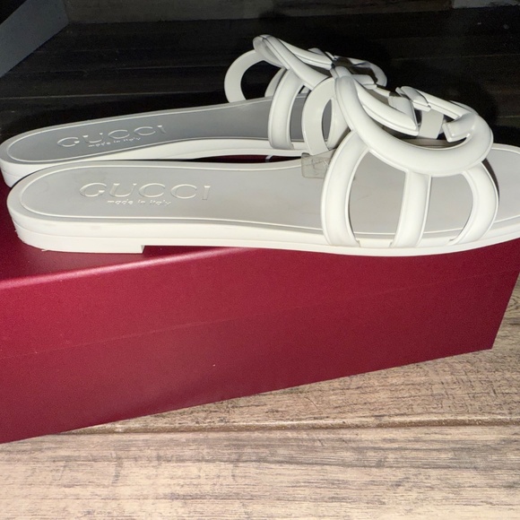 Gucci Palma Slide White Womens Size 40 - Picture 4 of 8
